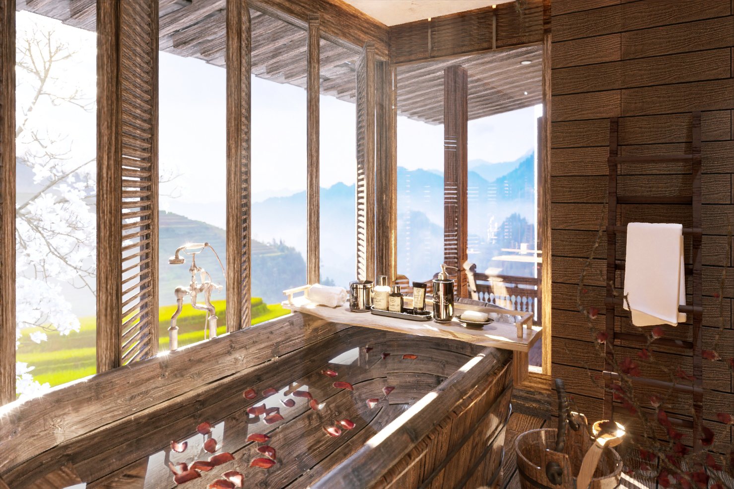 Traditional architecture meets modern luxury