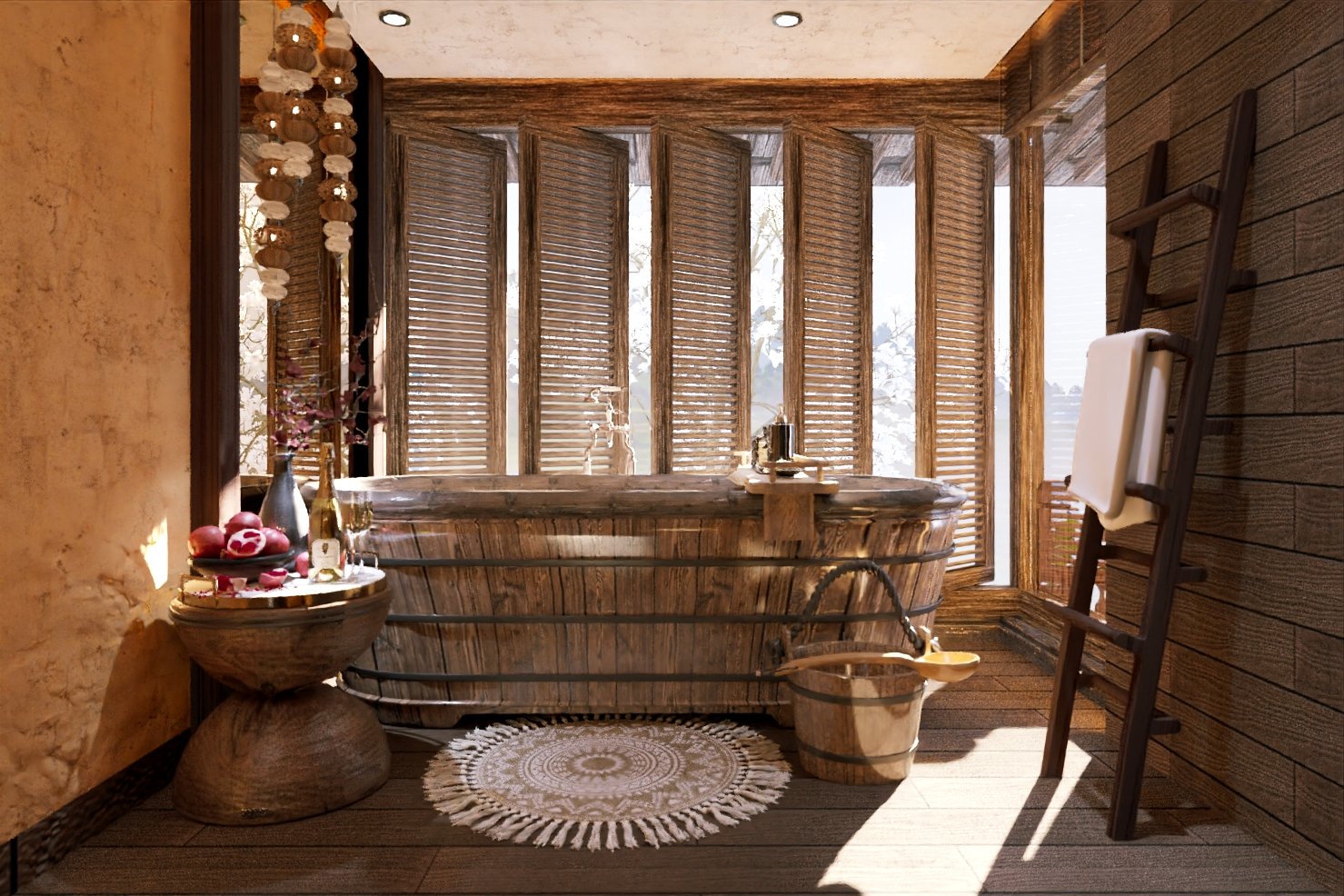 Elegant resort facade