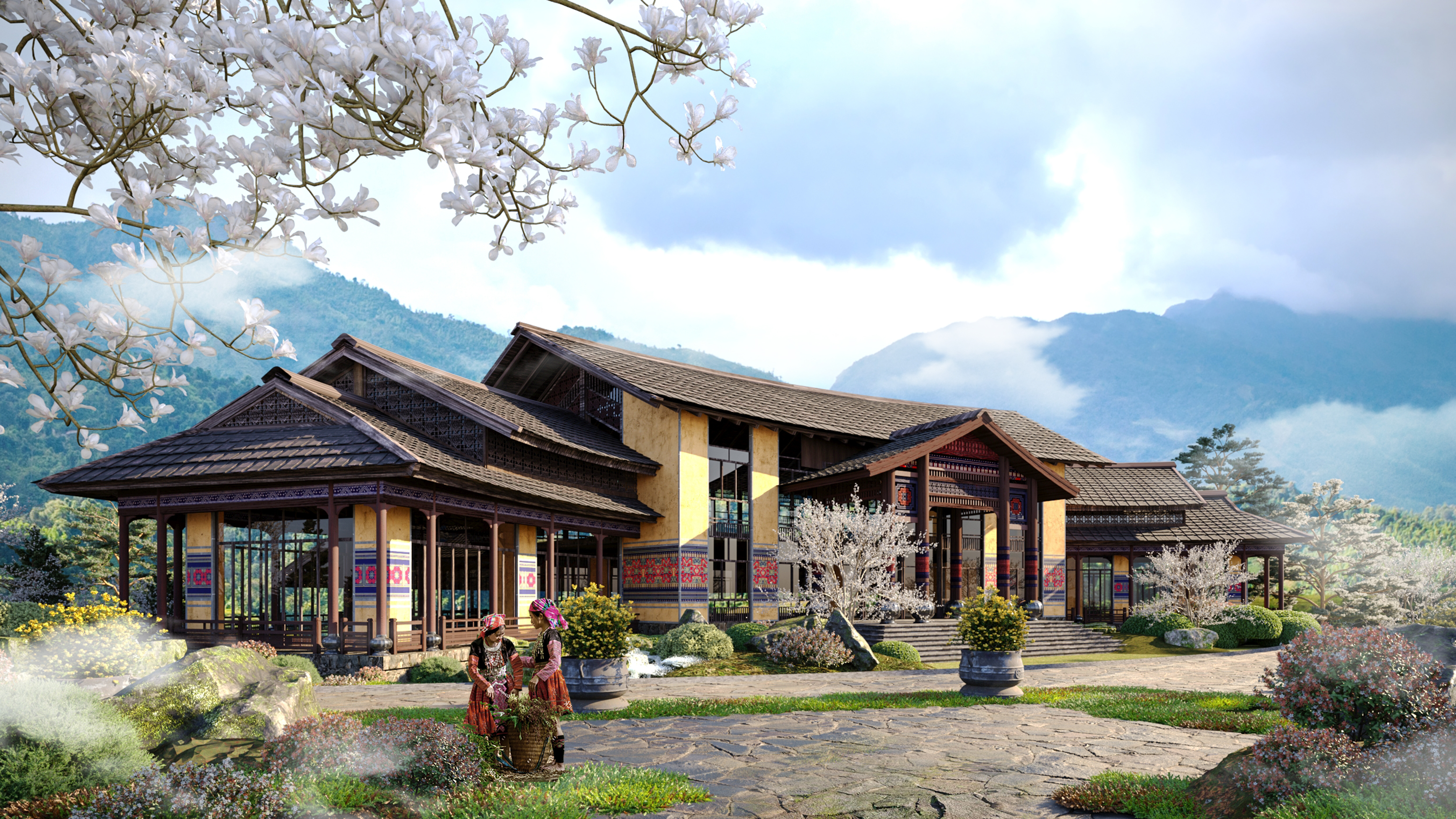 Multi-level resort structure